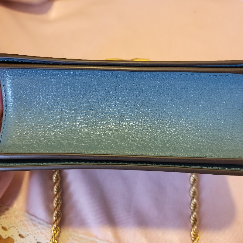 TORY BURCH Eleanor 專櫃款金磚灰藍色-10