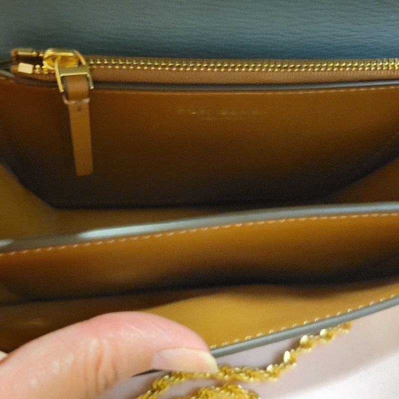 TORY BURCH Eleanor 專櫃款金磚灰藍色-12