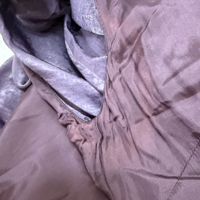 65）黃淑琦紫色顯瘦時尚醋酸材質洋裝 S-M適穿-6