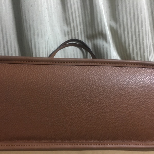 大棕色堤花布托特包-14