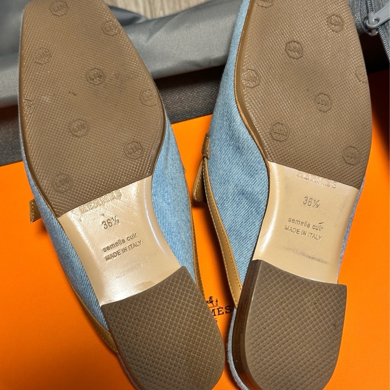 Hermès Groupie單寧穆勒鞋-7