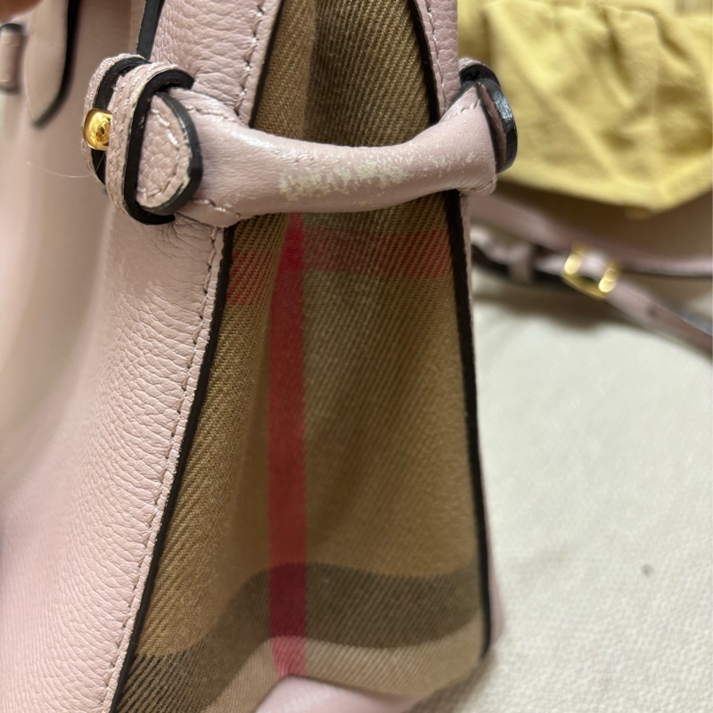 Burberry藕粉色包包-14