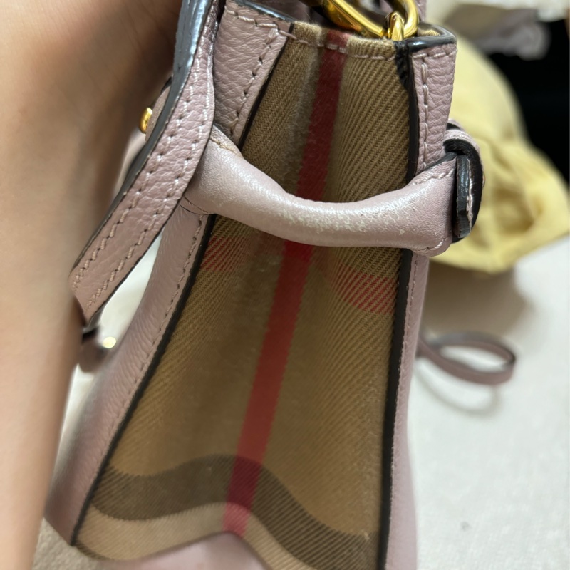 Burberry藕粉色包包-15