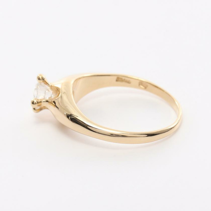 【日本直送】 中古BVLGARI[AB]Corona 單鑽 戒指 K18YG 鑽石 金黃色-1