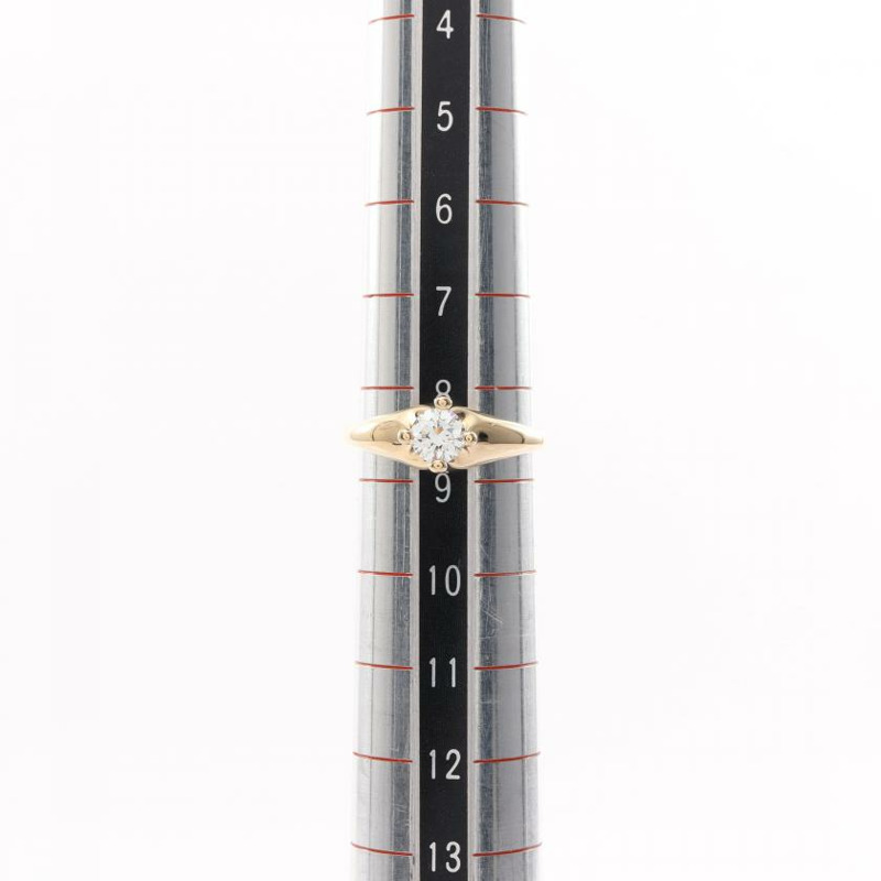 【日本直送】 中古BVLGARI[AB]Corona 單鑽 戒指 K18YG 鑽石 金黃色-4