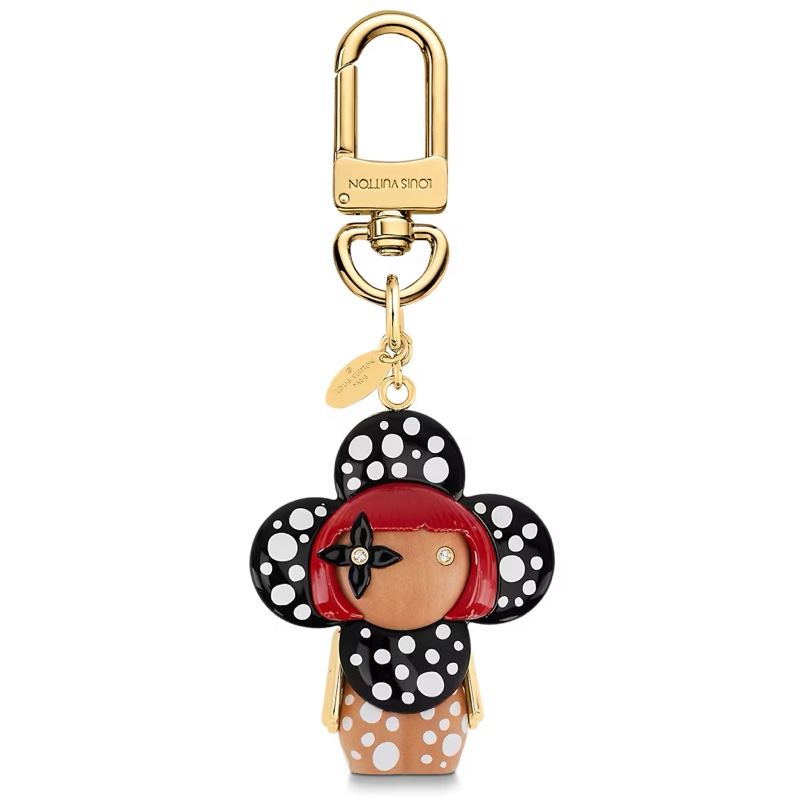 草間彌生LV x YK Vivienne 黑色鑰匙圈吊飾掛飾M01145｜PopChill 拍拍圈