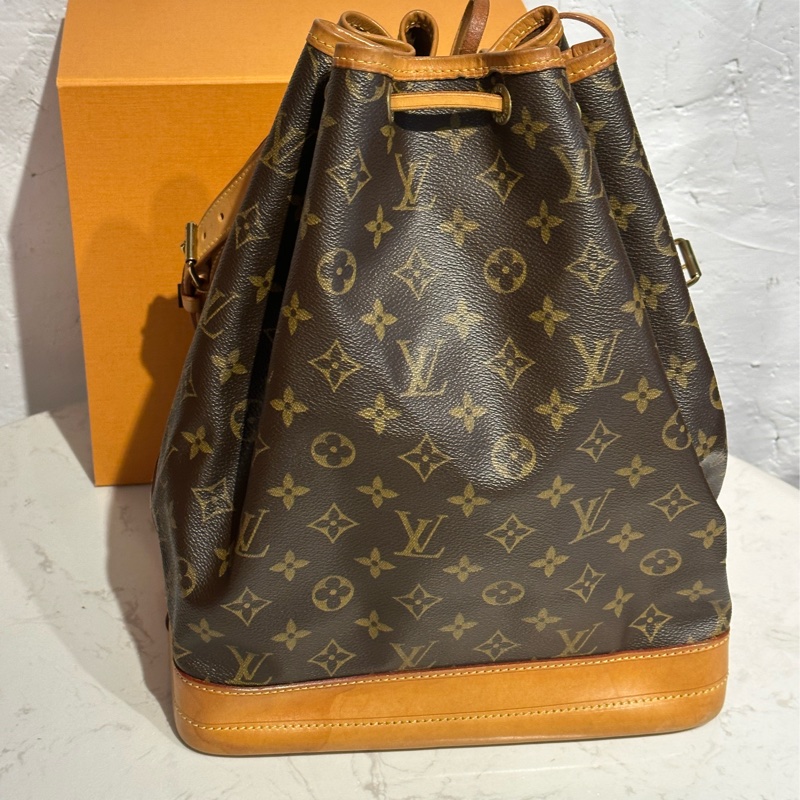 Louis Vuitton 原花 LV 大水桶包 NOE 斜背包 肩背包M42224-2