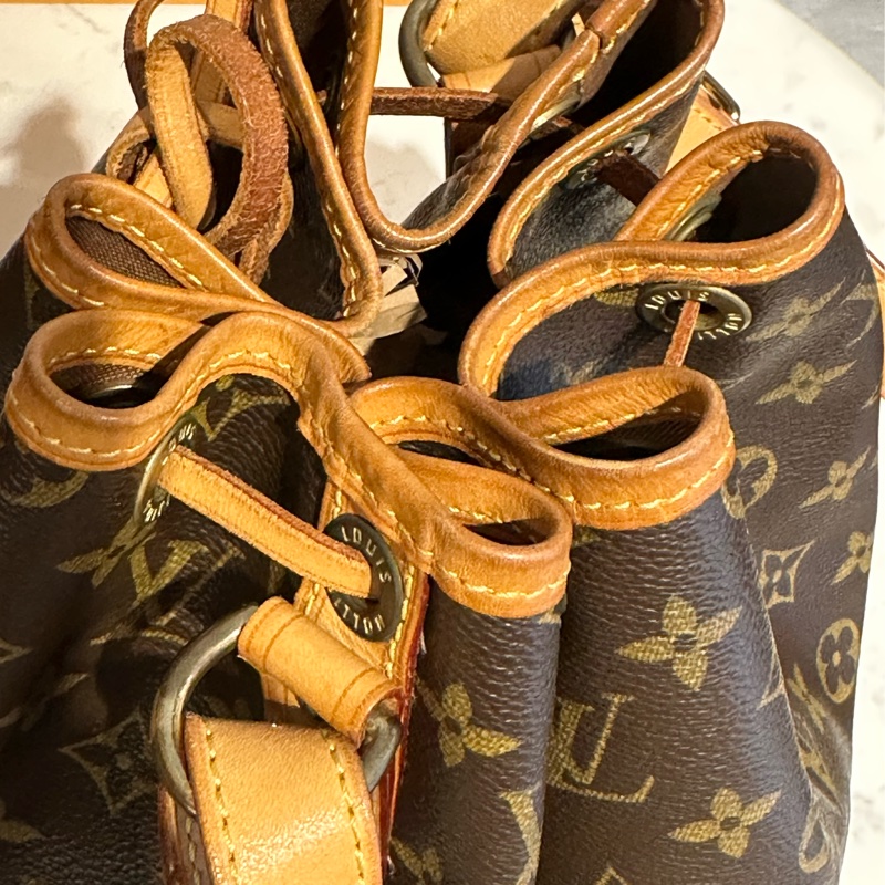 Louis Vuitton 原花 LV 大水桶包 NOE 斜背包 肩背包M42224-4