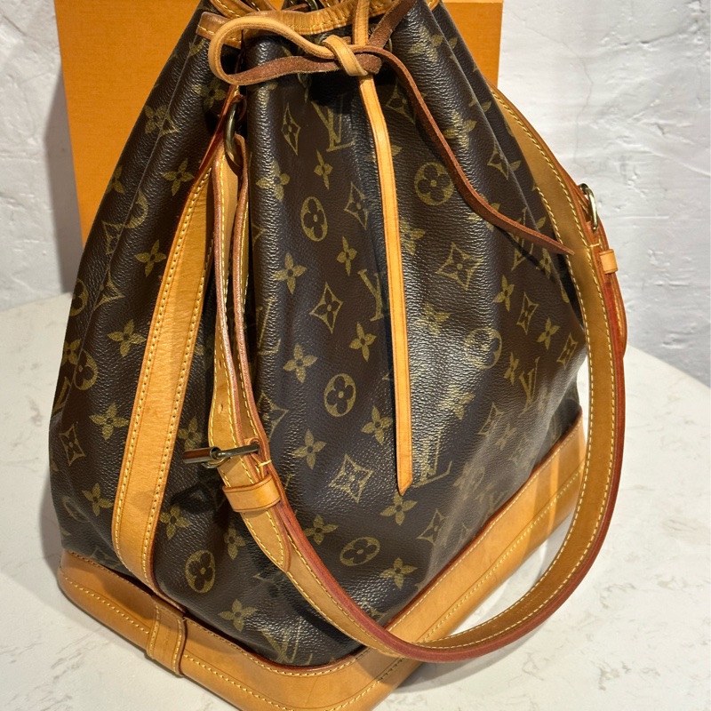 Louis Vuitton 原花 LV 大水桶包 NOE 斜背包 肩背包M42224-8