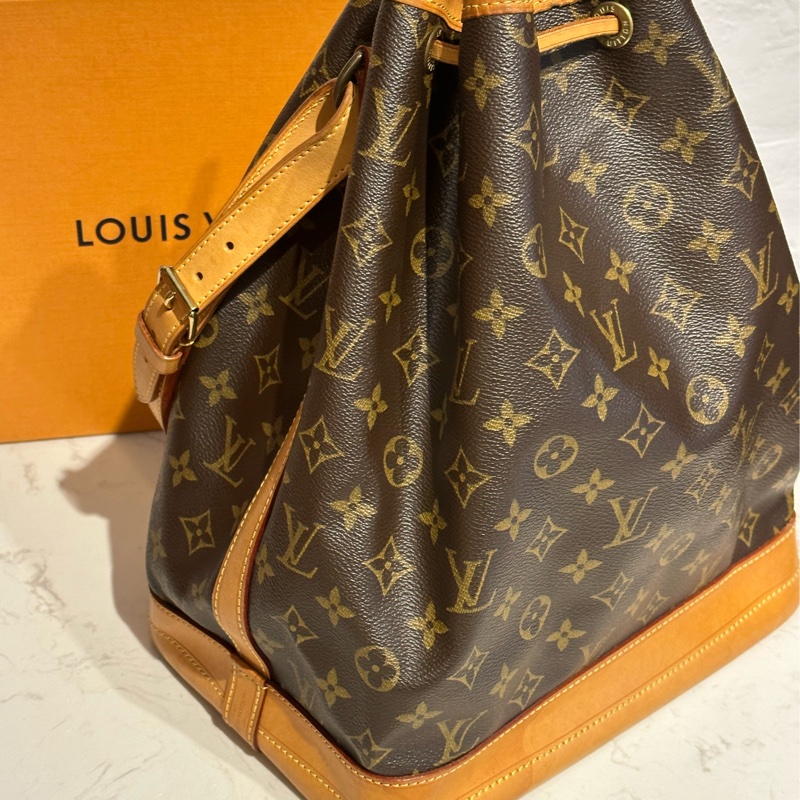 Louis Vuitton 原花 LV 大水桶包 NOE 斜背包 肩背包M42224-10