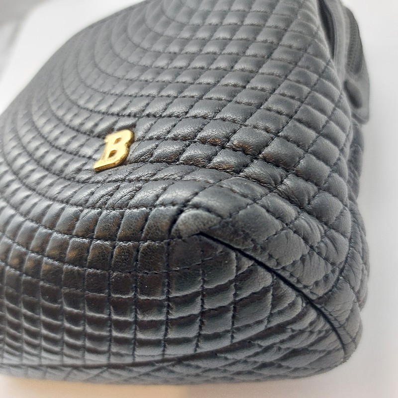 Bally 古董鏈包 菱格紋皮革 黑色 斜背包 .以摩登設計打造備受喜愛的款式.-27