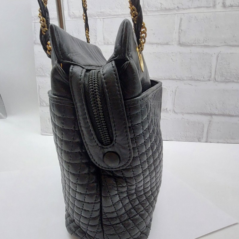 Bally 古董鏈包 菱格紋皮革 黑色 斜背包 .以摩登設計打造備受喜愛的款式.-43