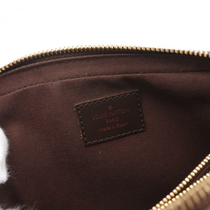 【日本直送】 中古LOUIS VUITTON[B]Bumbag Brooklyn烏黑色棋盤格 隨身包 PVC 皮 棕色-3