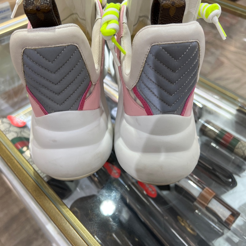 LV 螢光綠粉白鞋 限量Archlight老爹鞋-10