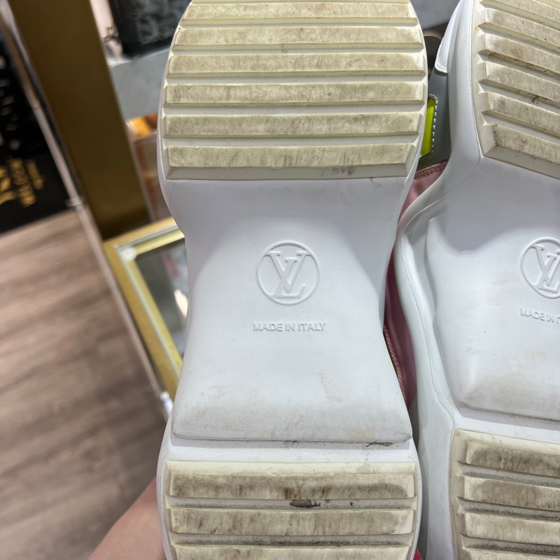 LV 螢光綠粉白鞋 限量Archlight老爹鞋-11