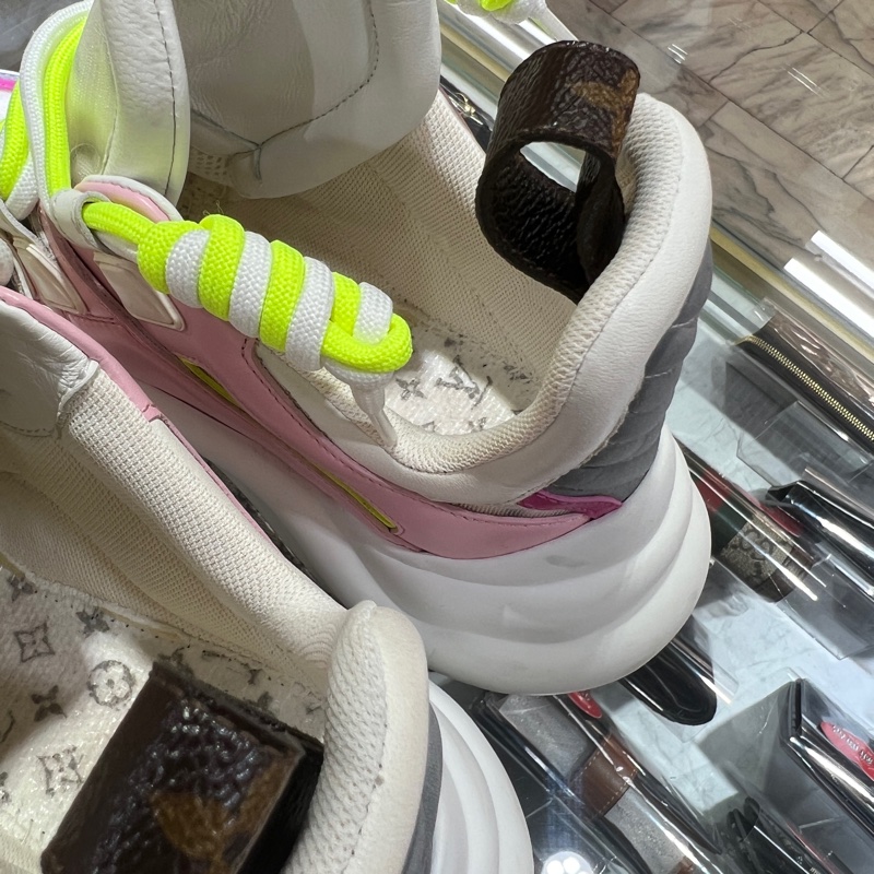 LV 螢光綠粉白鞋 限量Archlight老爹鞋-14