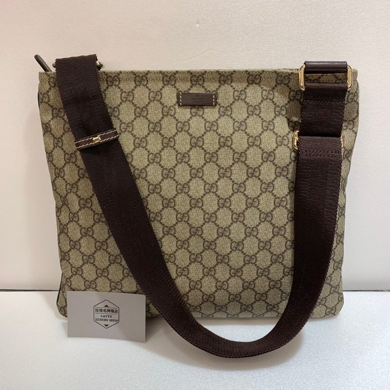 GUCCI 斜背包/側背包/扁包 93成新-0