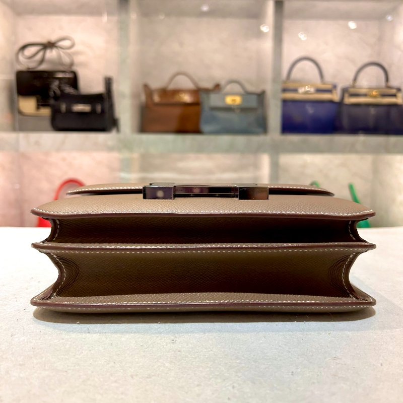 HERMES 康康24CM/大象灰銀釦/EPSOM-3