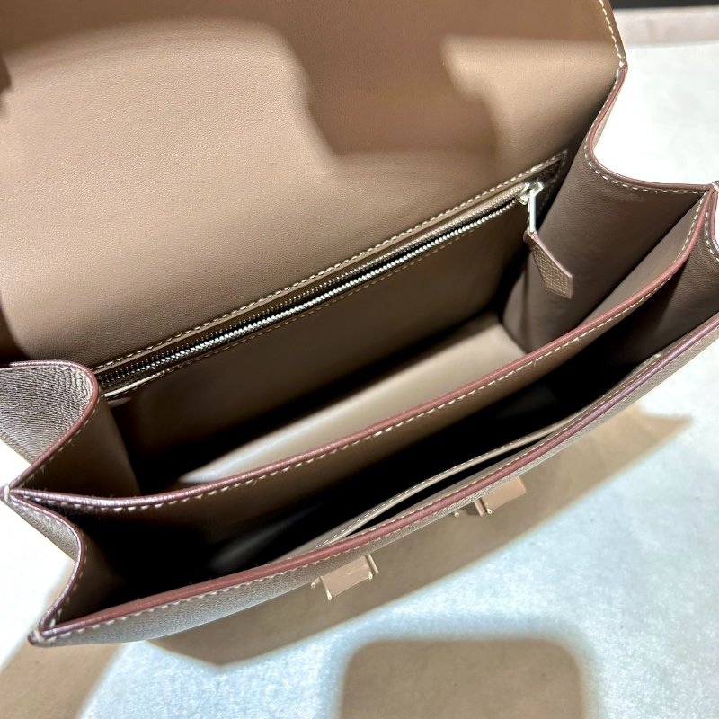 HERMES 康康24CM/大象灰銀釦/EPSOM-4