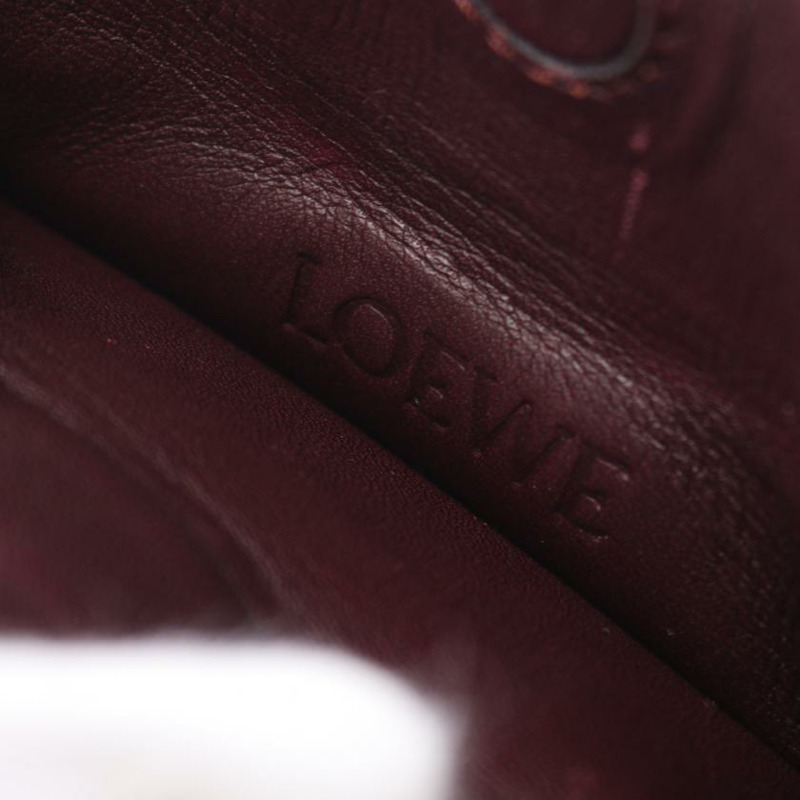 【日本直送】 中古LOEWE[B]GATE POCKET 真皮肩包 黑色 棕色-3