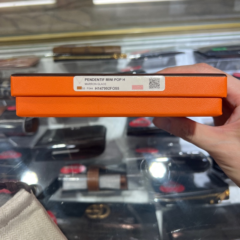 Hermes Mini Pop H 奶茶色玫瑰金項鍊 全新全配現貨-3