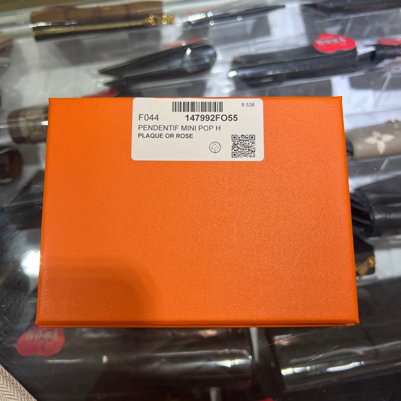 Hermes Mini Pop H 奶茶色玫瑰金項鍊 全新全配現貨-4