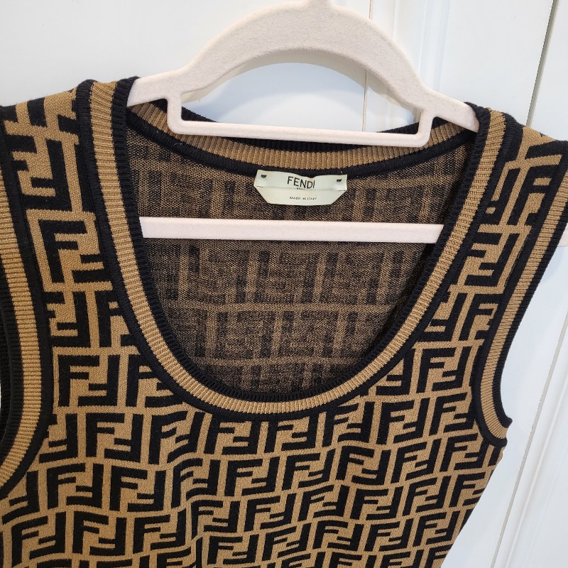 Fendi老花無袖背心洋裝-7