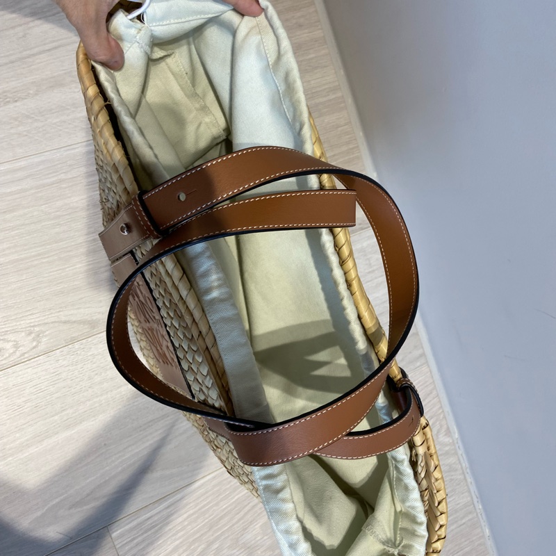 Loewe皮標編織包(近全新.大號)-6