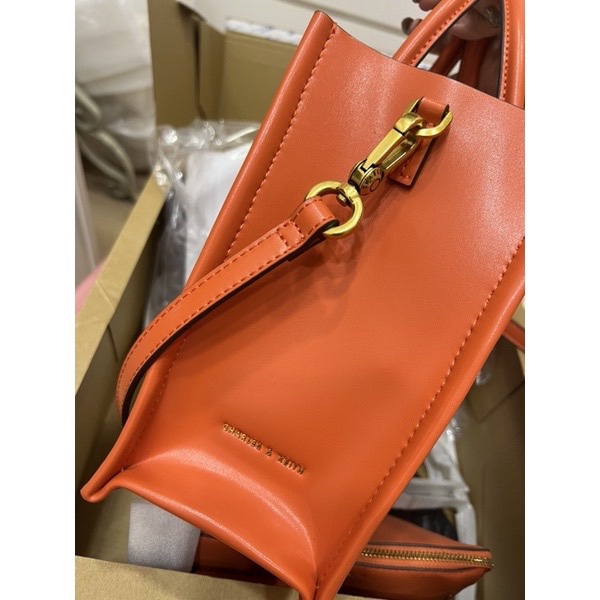 保證正品/小ck編織兩用包橘色-8