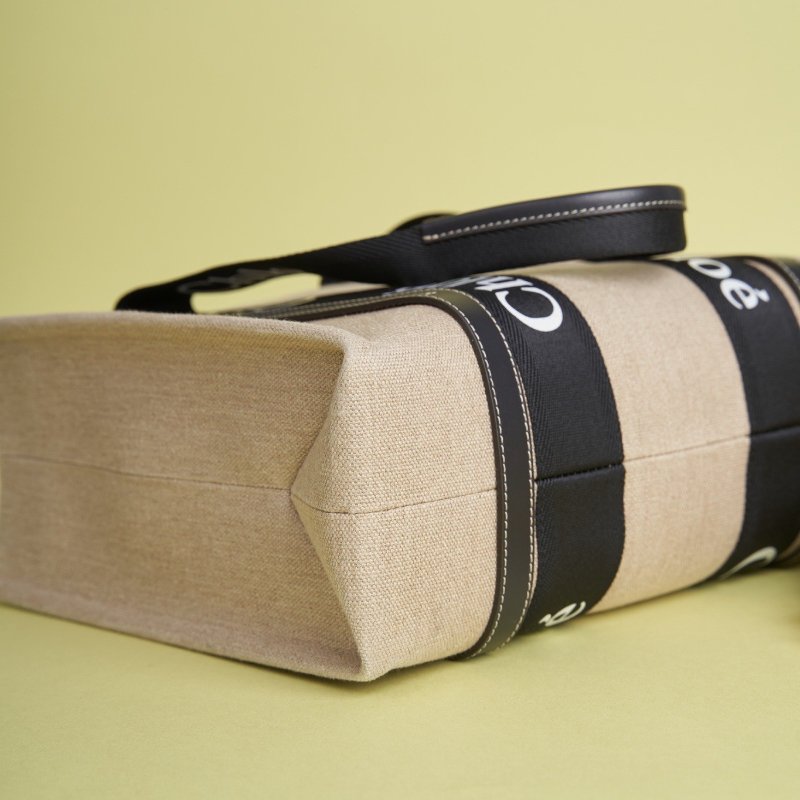 Chloé Woody Medium Tote 熊貓拼色款-2