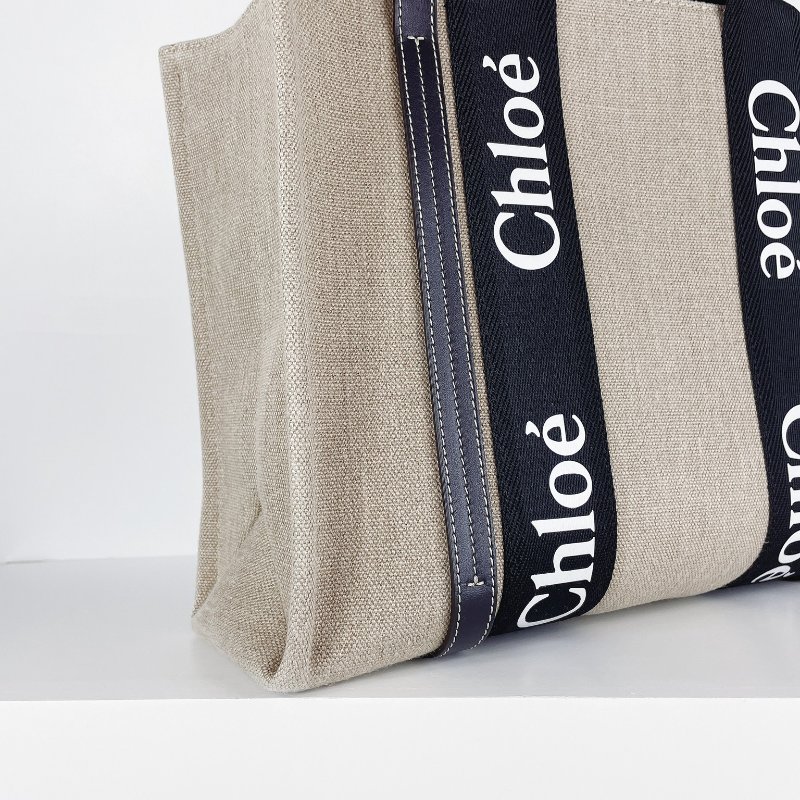 Chloé Woody Medium Tote 熊貓拼色款-12