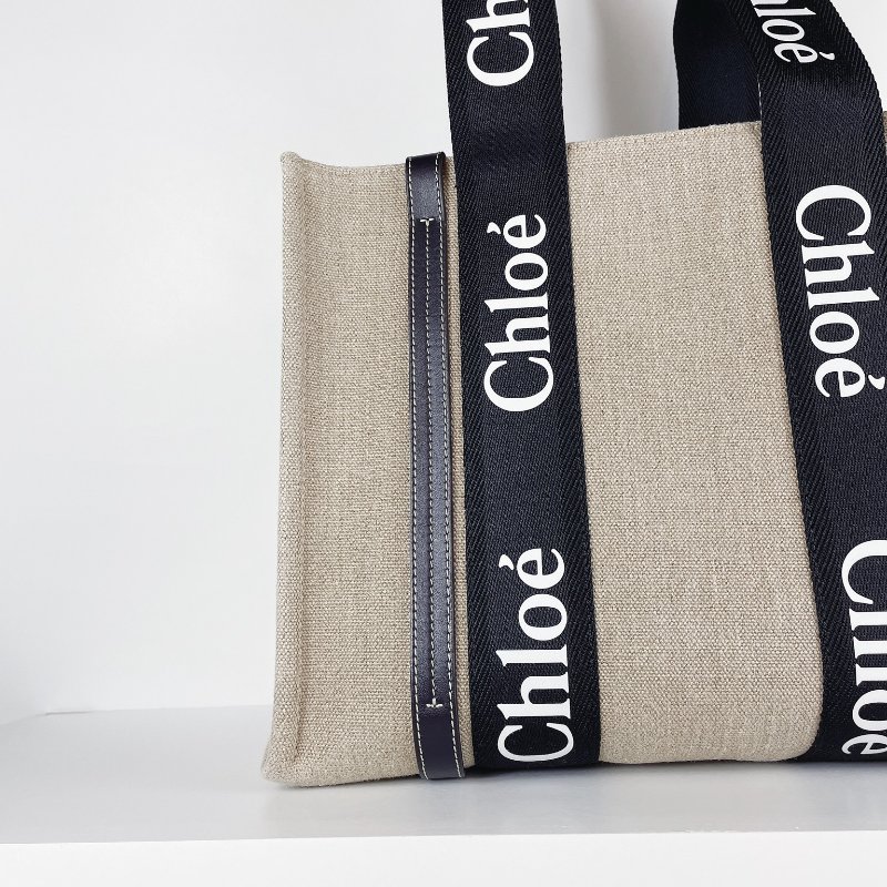 Chloé Woody Medium Tote 熊貓拼色款-15