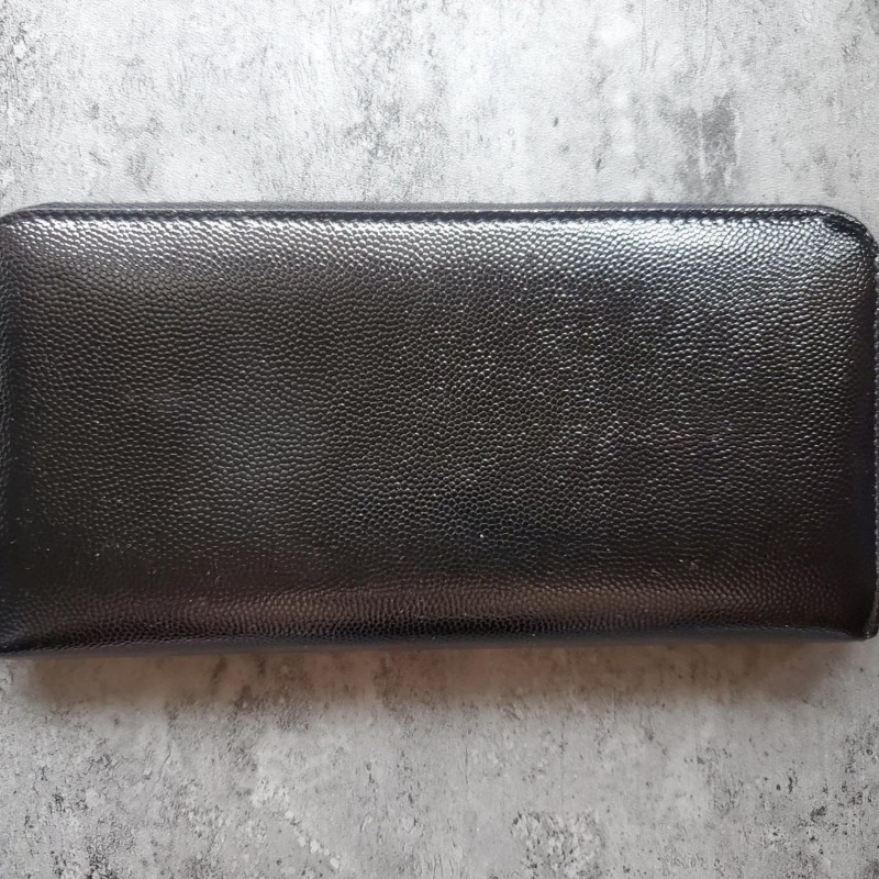 YSL 聖羅蘭Saint Laurent Paris亮皮拉鍊款錢包 (二手)-1