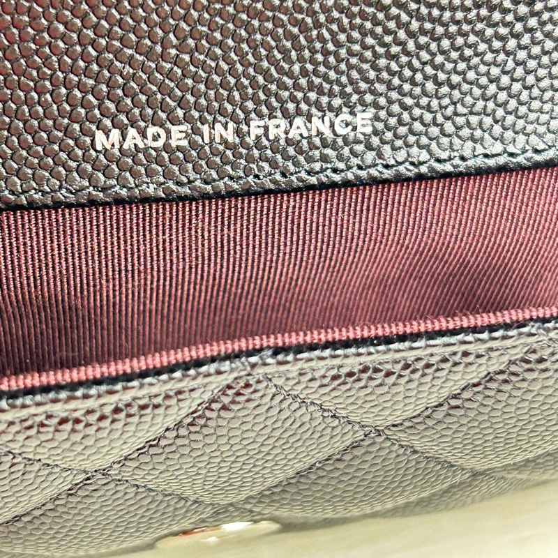 Channel   荔枝牛皮眼鏡  鏈條包   單肩斜挎  斜挎包  斜背包  黑銀  ⭕️全新品⭕️全新品⭕️-7