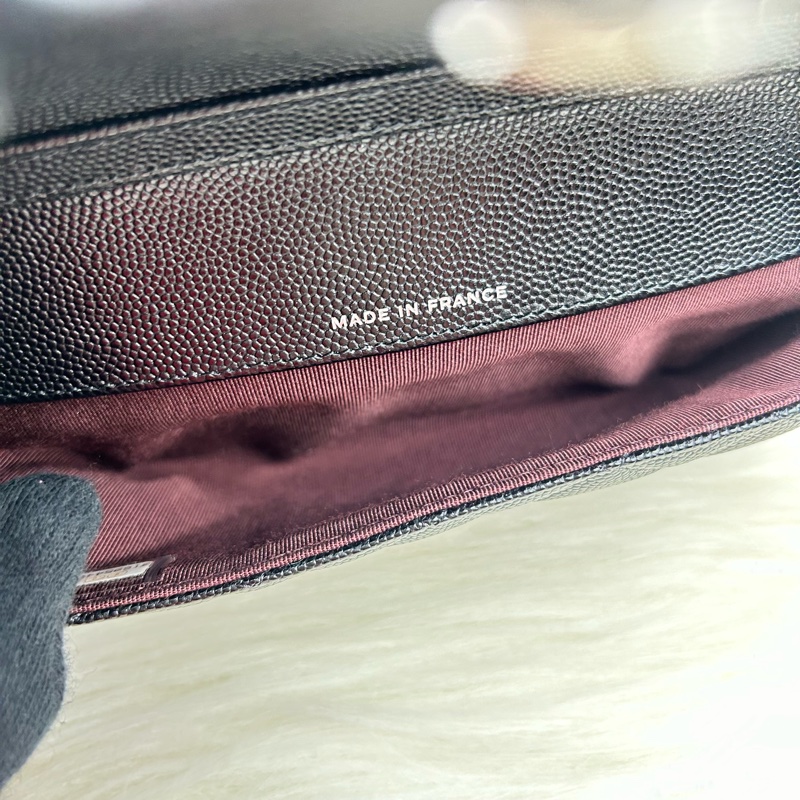 Channel   荔枝牛皮眼鏡  鏈條包   單肩斜挎  斜挎包  斜背包  黑銀  ⭕️全新品⭕️全新品⭕️-20