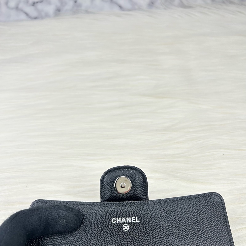 Channel   荔枝牛皮眼鏡  鏈條包   單肩斜挎  斜挎包  斜背包  黑銀  ⭕️全新品⭕️全新品⭕️-21