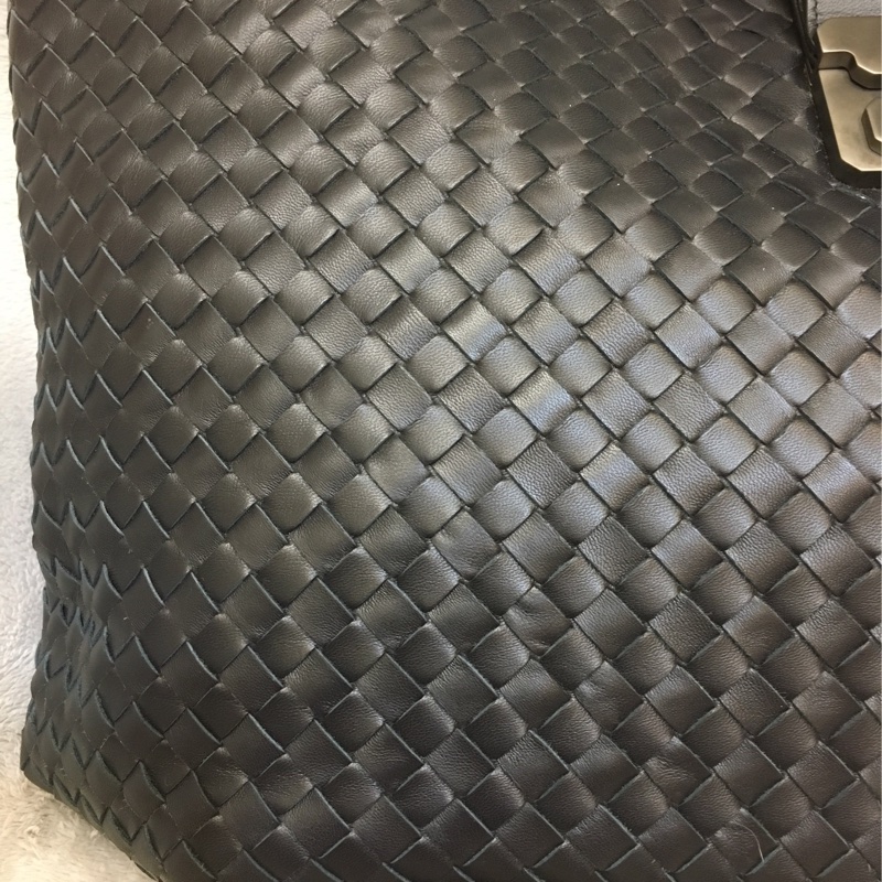 Bottega Veneta Capri 經典鎖頭編織 購物包/大托特包 黑色-10