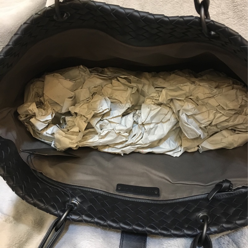 Bottega Veneta Capri 經典鎖頭編織 購物包/大托特包 黑色-15