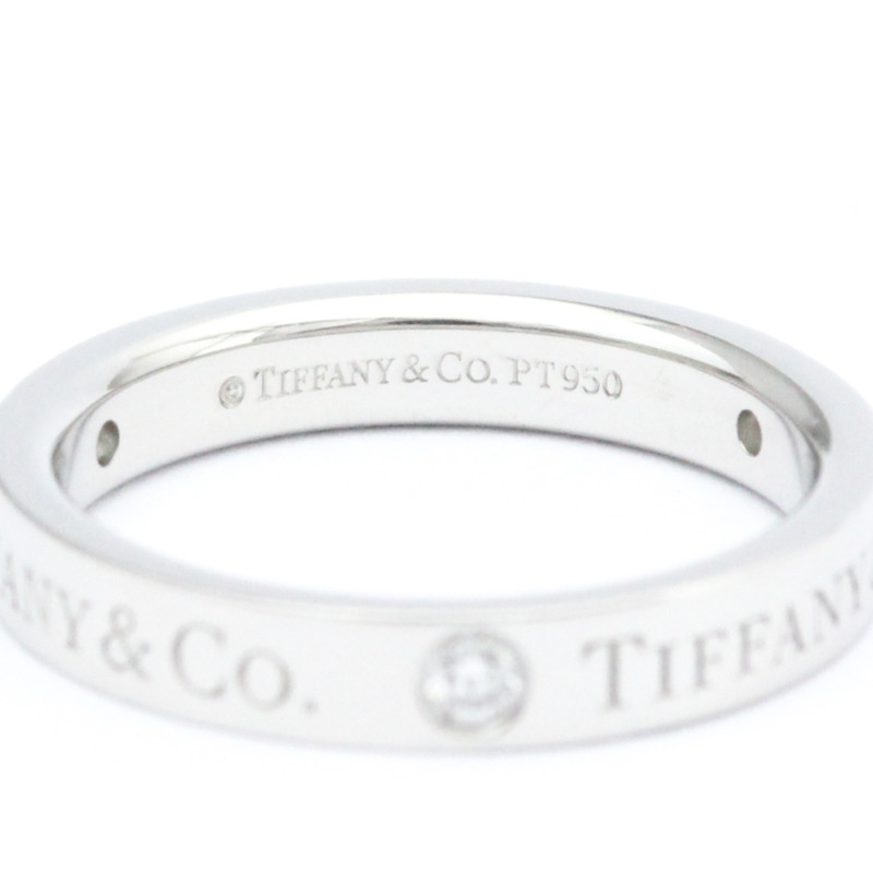【日本直送】蒂芙尼扁平戒指 23776316 鉑金時尚鑽石戒指 克拉/0.07 銀-5