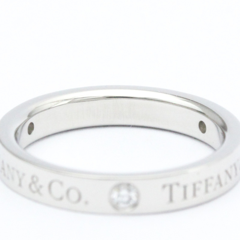 【日本直送】蒂芙尼扁平戒指 23776316 鉑金時尚鑽石戒指 克拉/0.07 銀-7