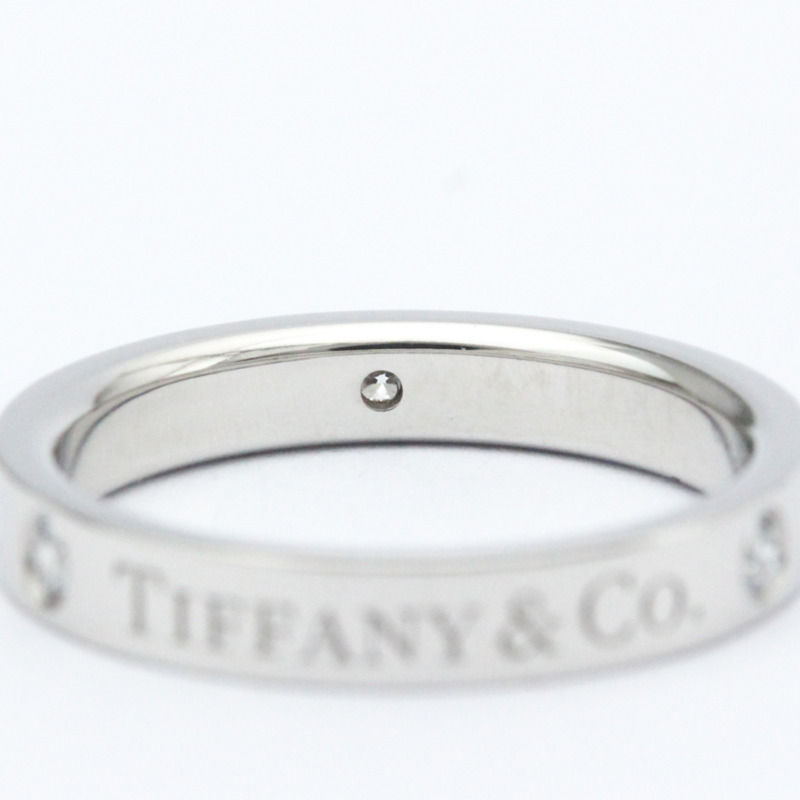 【日本直送】蒂芙尼扁平戒指 23776316 鉑金時尚鑽石戒指 克拉/0.07 銀-8