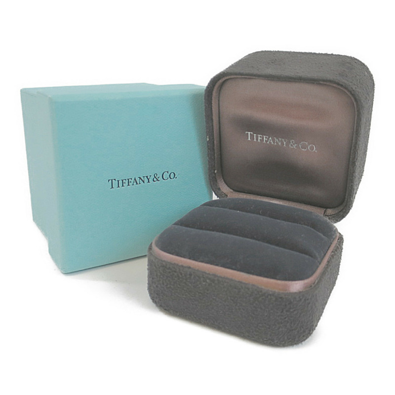 【日本直送】蒂芙尼扁平戒指 23776316 鉑金時尚鑽石戒指 克拉/0.07 銀-9