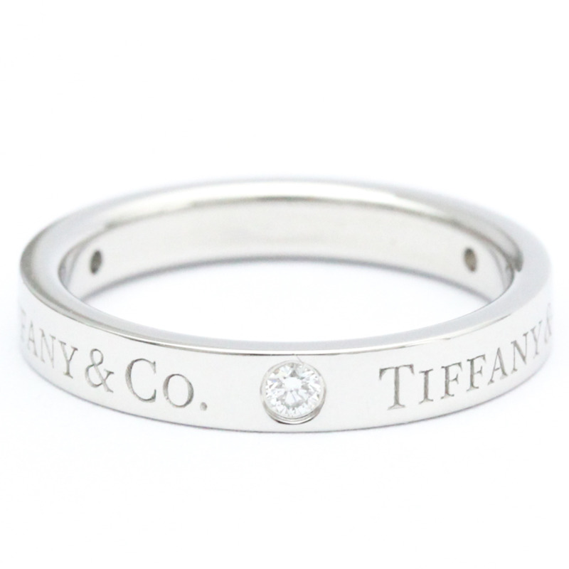 【日本直送】蒂芙尼扁平戒指 23776316 鉑金時尚鑽石戒指 克拉/0.07 銀-2