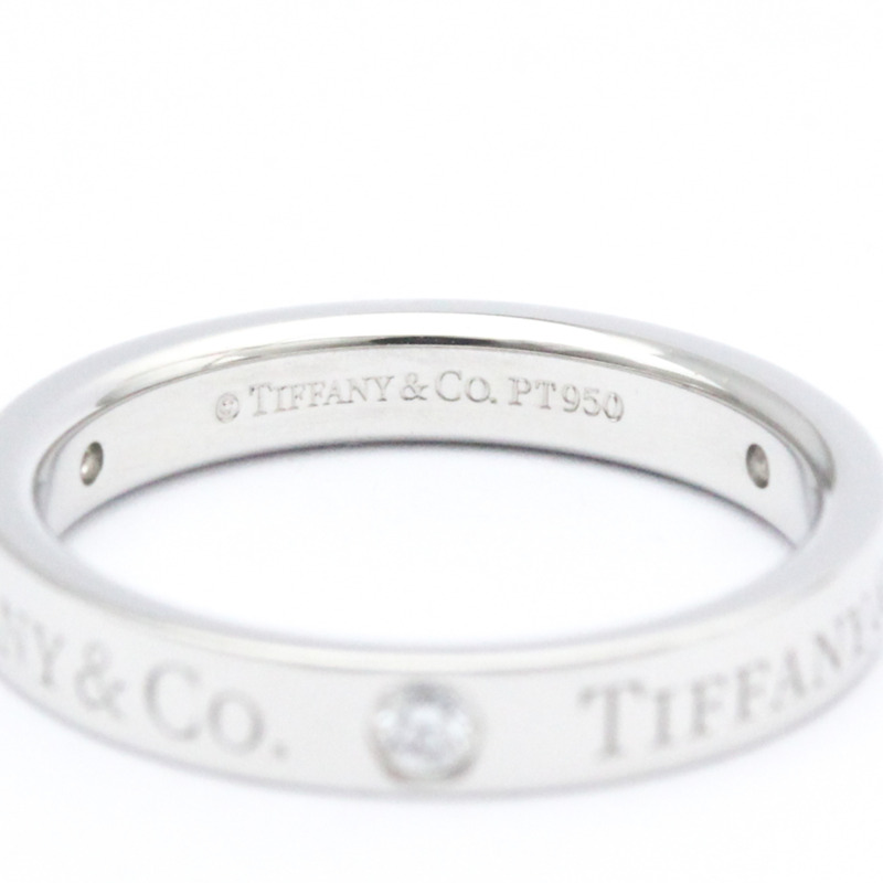 【日本直送】蒂芙尼扁平戒指 23776316 鉑金時尚鑽石戒指 克拉/0.07 銀-5