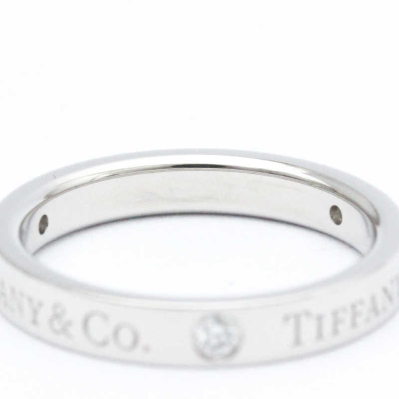 【日本直送】蒂芙尼扁平戒指 23776316 鉑金時尚鑽石戒指 克拉/0.07 銀-6