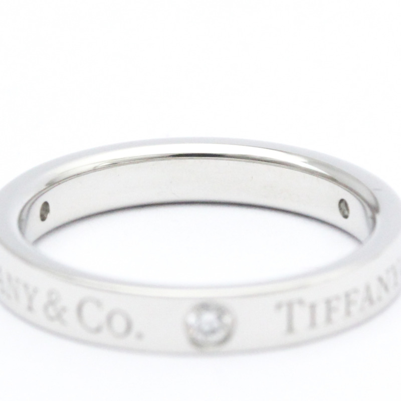 【日本直送】蒂芙尼扁平戒指 23776316 鉑金時尚鑽石戒指 克拉/0.07 銀-7