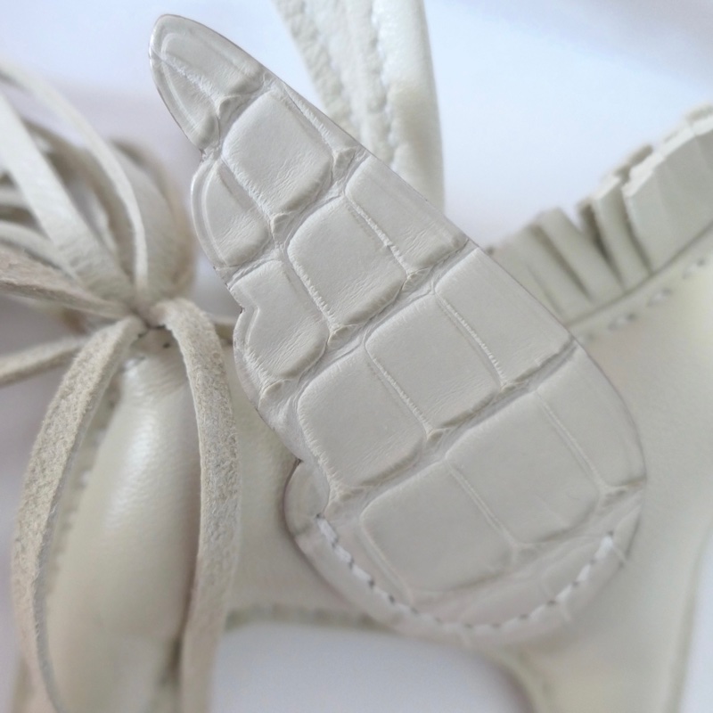 Hermes 鱷魚皮拼接 touch 小飛馬 奶昔白Craie-3