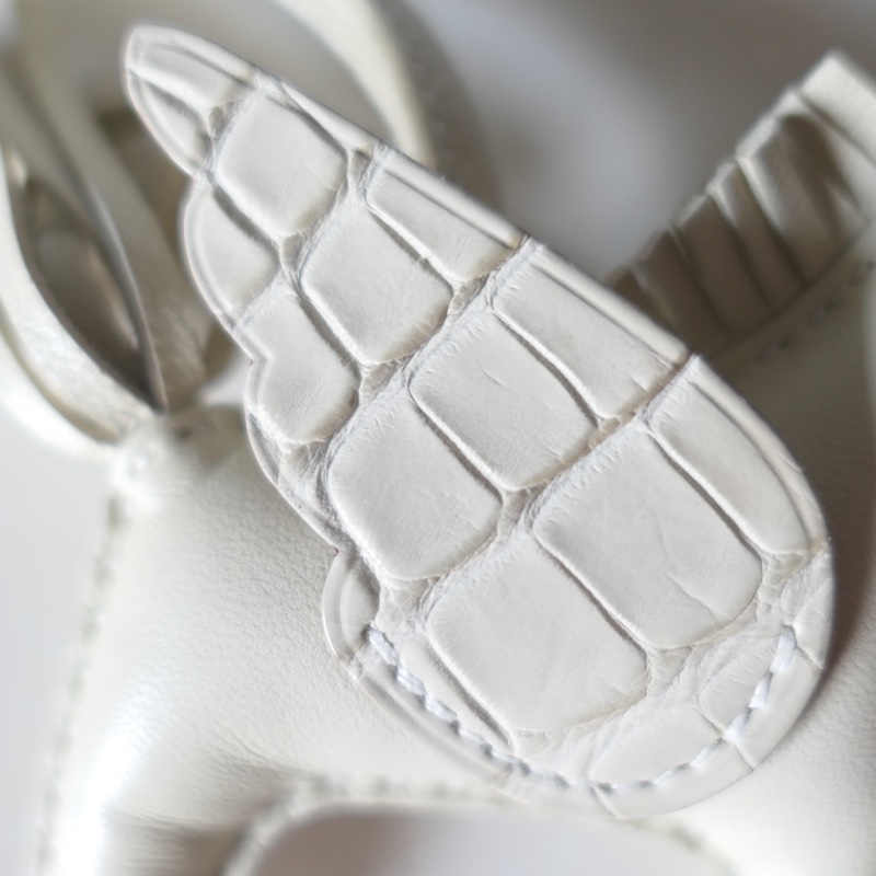 Hermes 鱷魚皮拼接 touch 小飛馬 奶昔白Craie-11