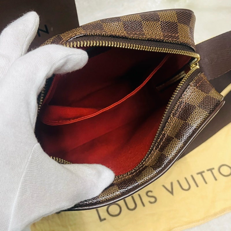 LV絕版棋盤格豆腐包 /斜背包-14