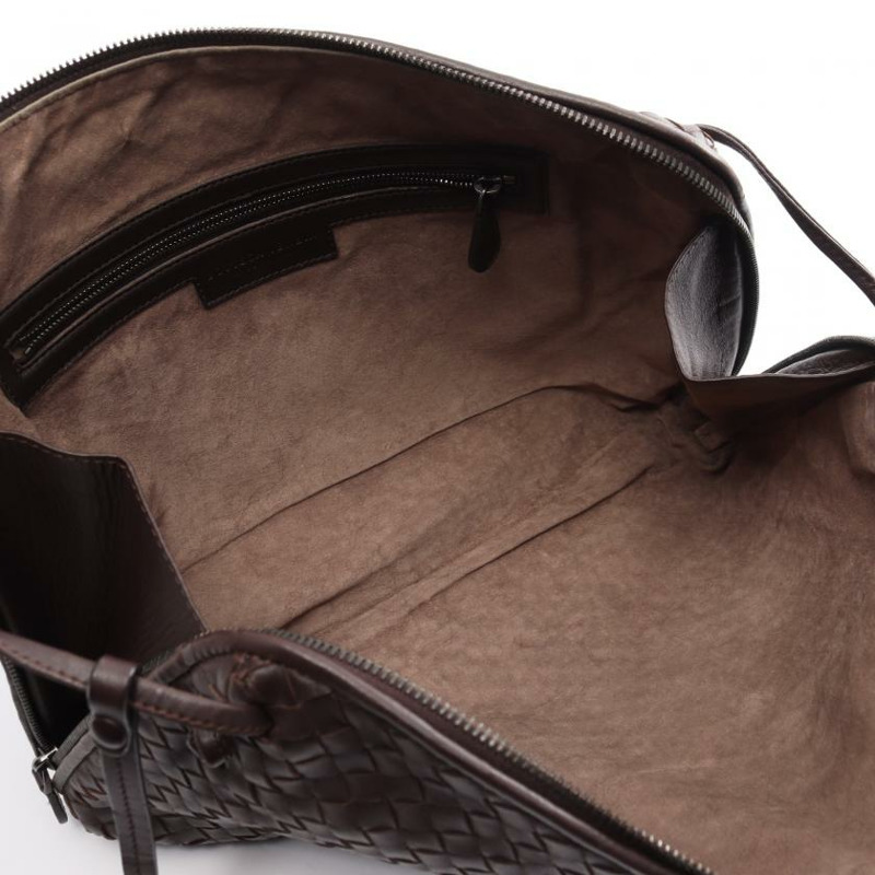 【日本直送】 中古BOTTEGA VENETA[B]intrecciato 真皮肩包 深棕色-2